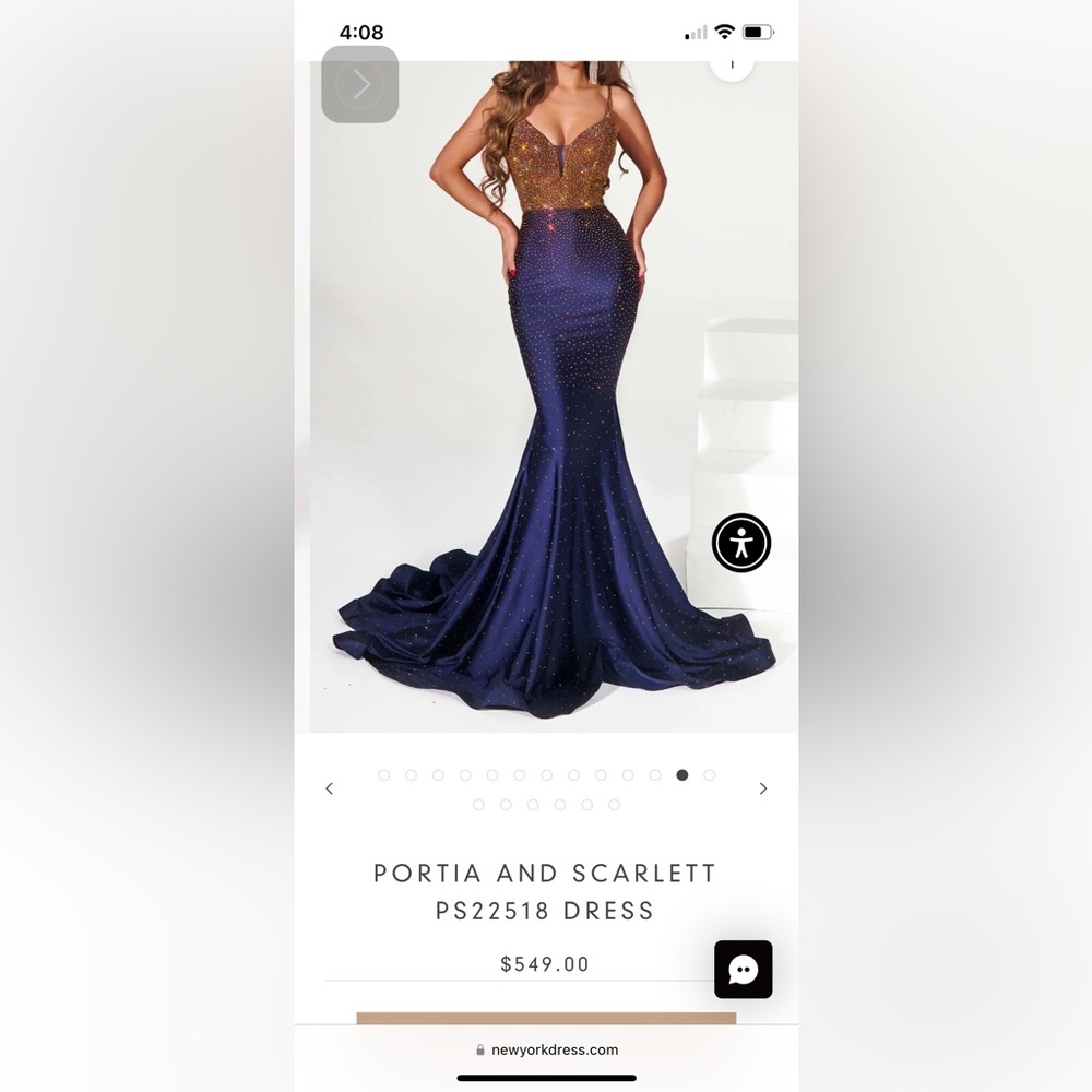 NWT Portia & Scarlett Dress 22518 Cobalt 4